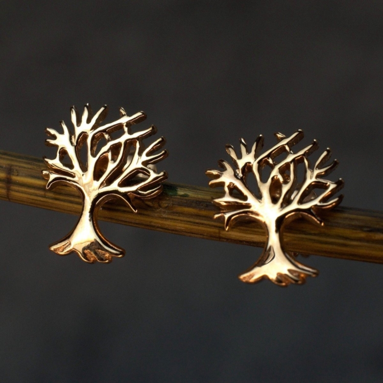 Tree of Life Mini Stud Earrings