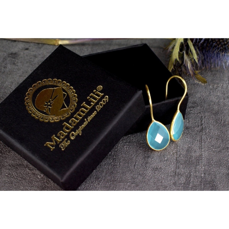 Aquamarine Gold Earrings - Image 6