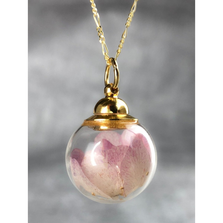 Real Cherry Blossom Necklace - 925 Sterling Gold Plated - Image 10