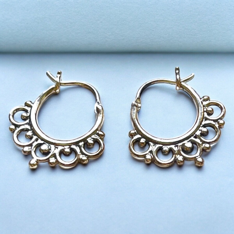 Dainty Ornamental Tribal Boho Earrings - Image 2