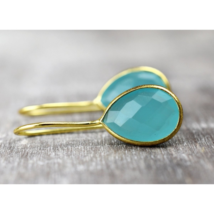 Aquamarine Gold Earrings - Image 5