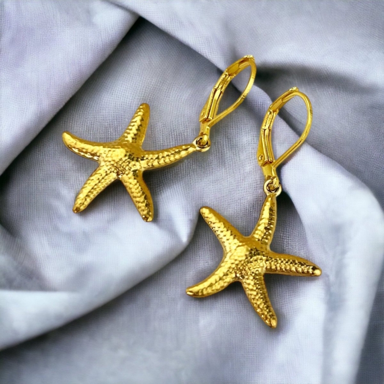 Starfish Earrings Gold & Silver Plated