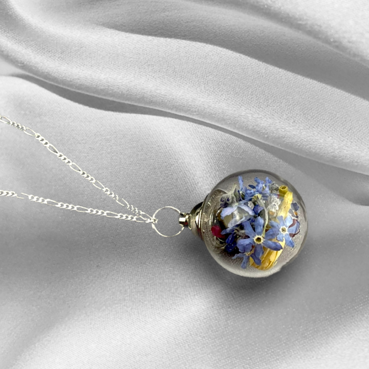 Wildflower Necklace - Colorful Flowers Forget-Me-Not Jasmine - Image 7