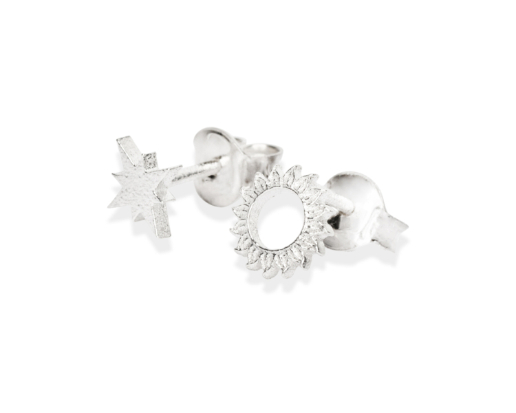 Celestial Sun Stud Earrings - Image 4