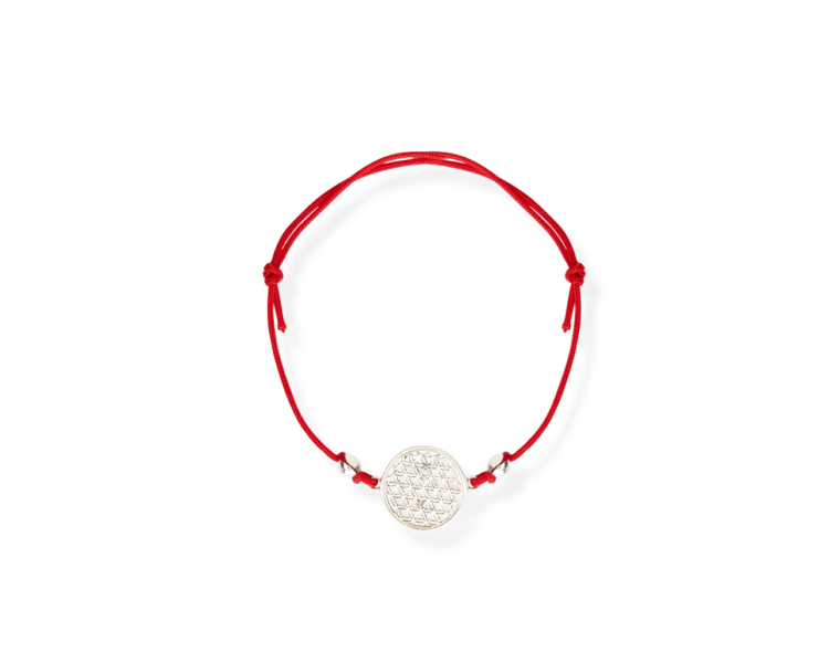 Flower Of Life Bracelet S – Red Cord