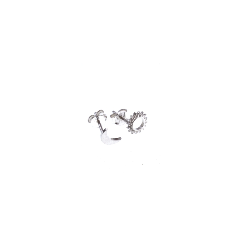 Moon and Sun Stud Earrings - Image 2