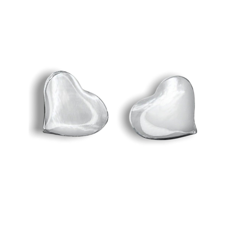 Mother of Pearl Heart Stud Earrings - Image 4