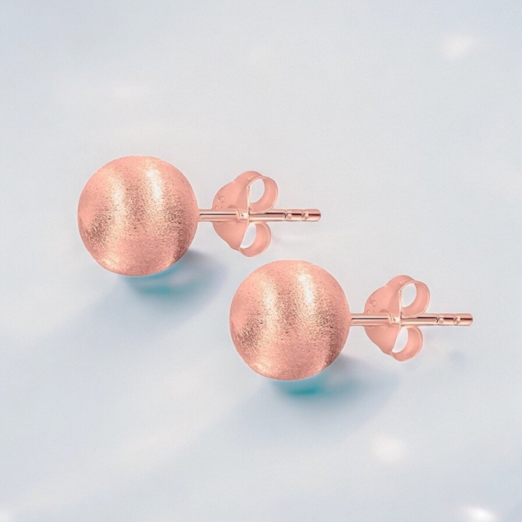 Matte Classic 6 mm Ball Stud Earrings - Image 2