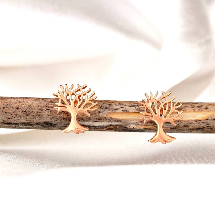 Tree of Life Mini Stud Earrings - Image 4