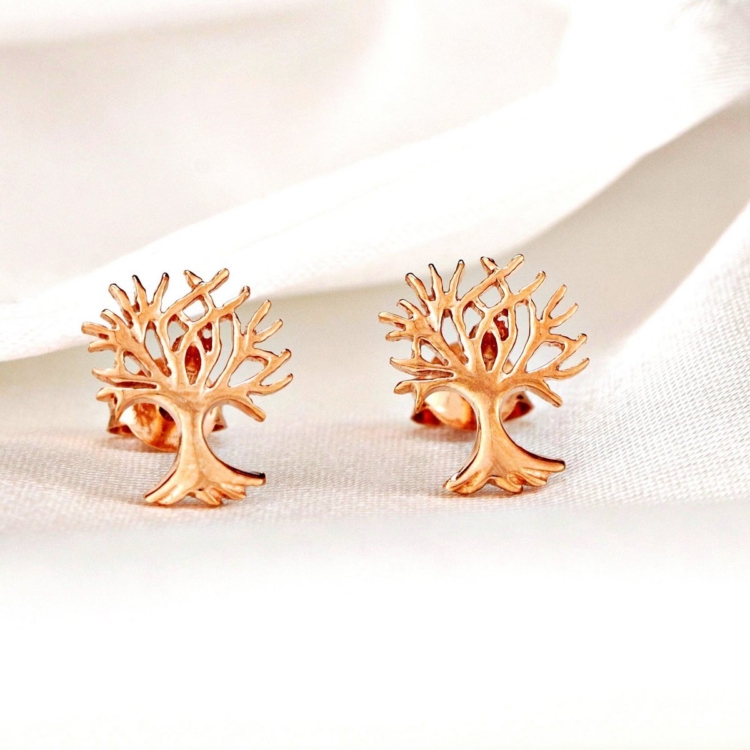 Tree of Life Mini Stud Earrings - Image 6