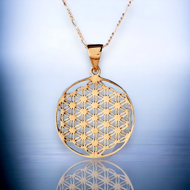 Magical 925 sterling rose gold plated necklace with flower of life pendant - Image 6