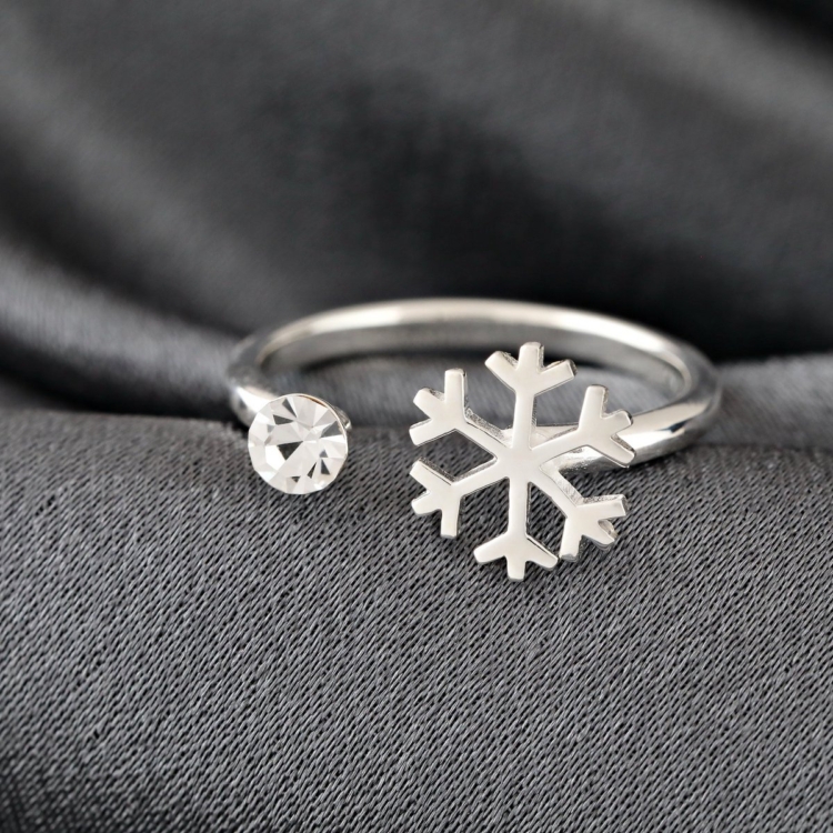 925 Sterling Silver Ring Snowflake - Image 5