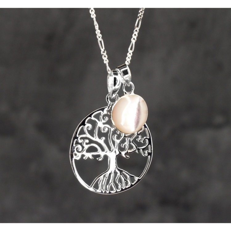 Tree of Life & Mother of Pearl 925 Silver Necklace Jewelry Set - Maritime Natural Jewelry Necklace - Image 10