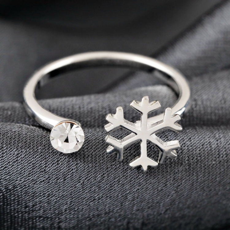 925 Sterling Silver Ring Snowflake - Image 7