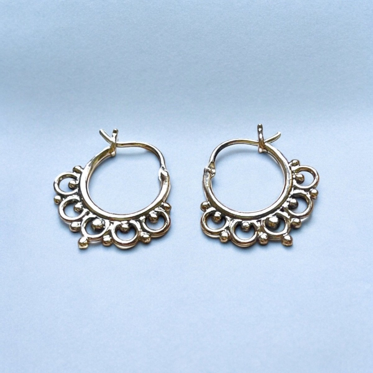 Dainty Ornamental Tribal Boho Earrings - Image 3