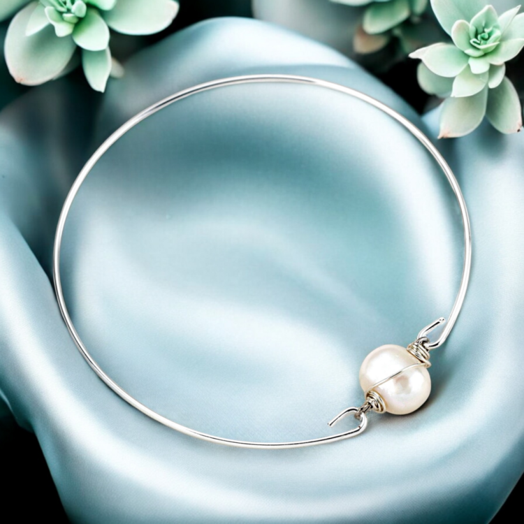 Bangle Real Freshwater Pearl