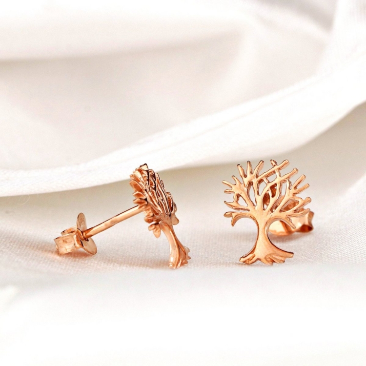 Tree of Life Mini Stud Earrings - Image 3