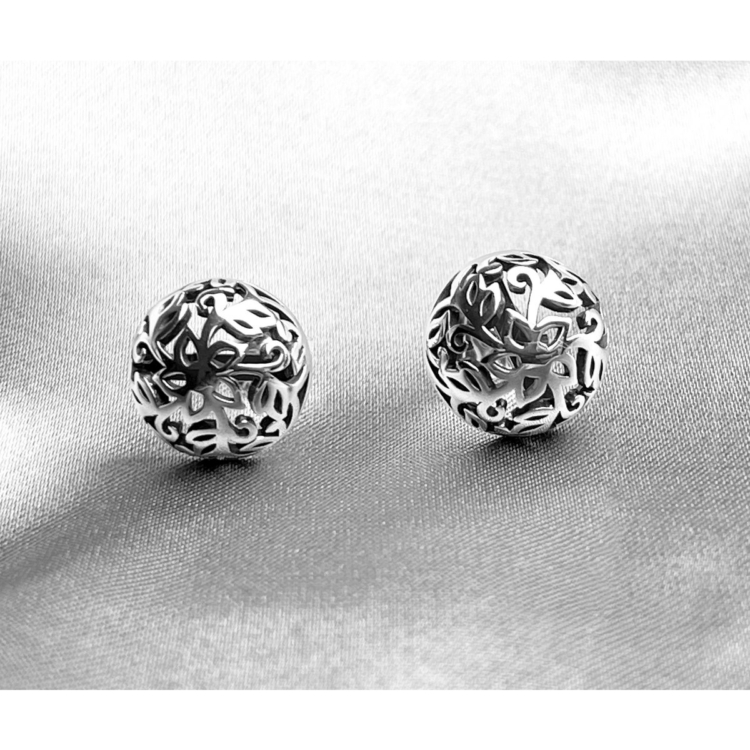 Lotus Stud Earrings - 925 Sterling Silver - Image 5