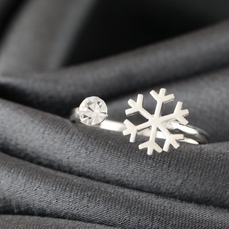 925 Sterling Silver Ring Snowflake - Image 4