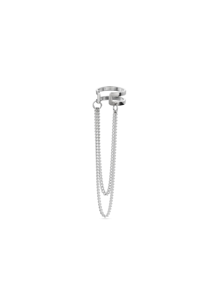 Revolve Ear Cuff - Silver - Image 2