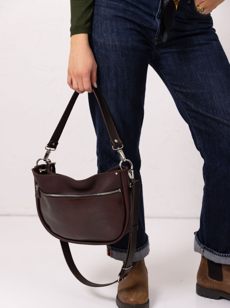 STELLA Leather Handbag - Brown & Cognac - Image 4