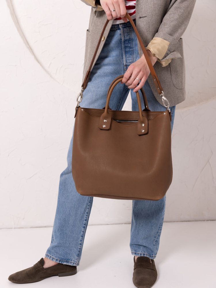 MIGLE Leather Handbag - Cappuccino - Image 7